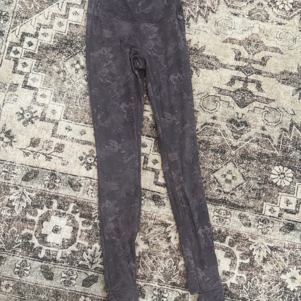 lululemon athletica Gray Patterned Leggings